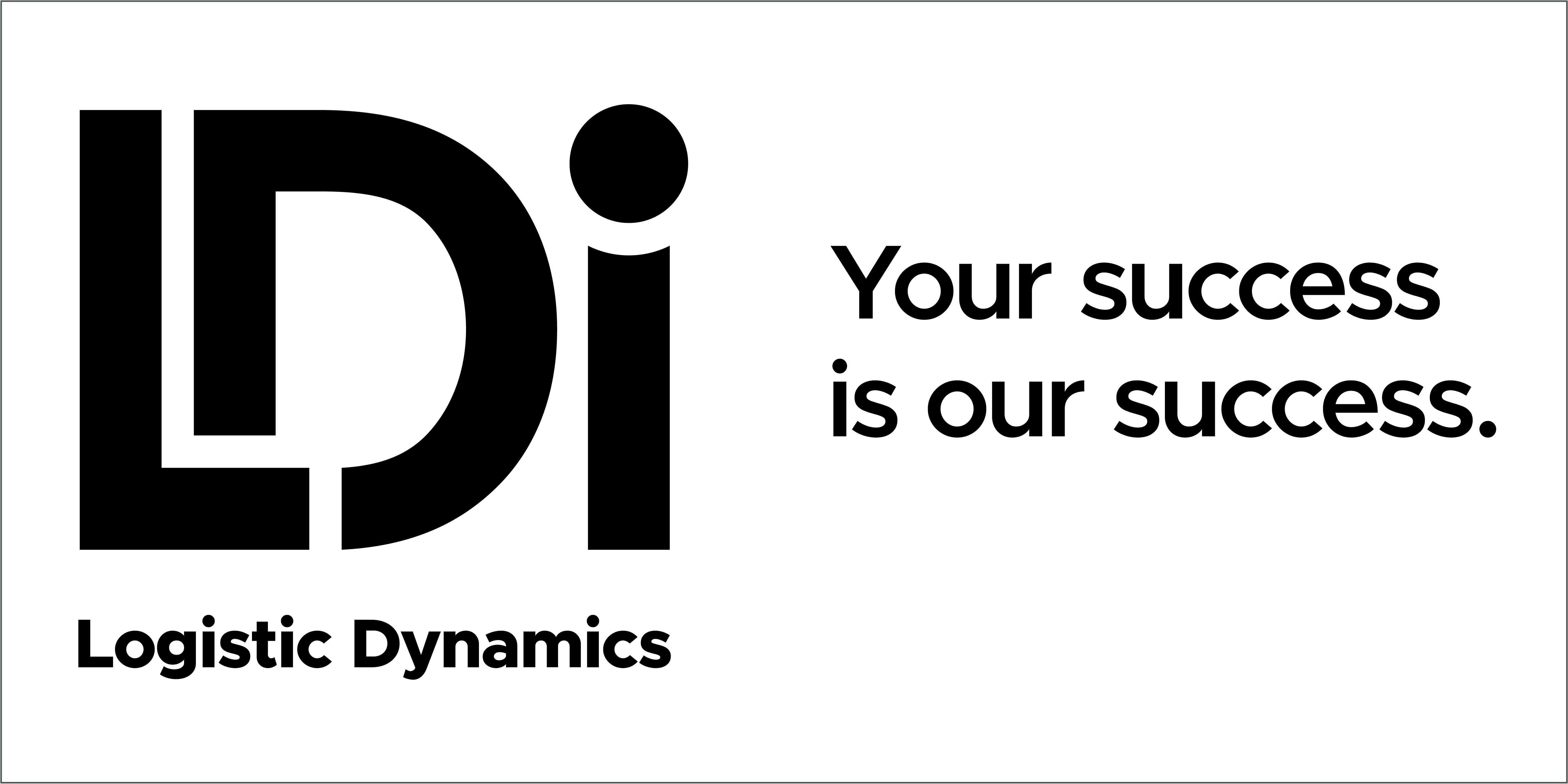 One color logo with tagline—Black